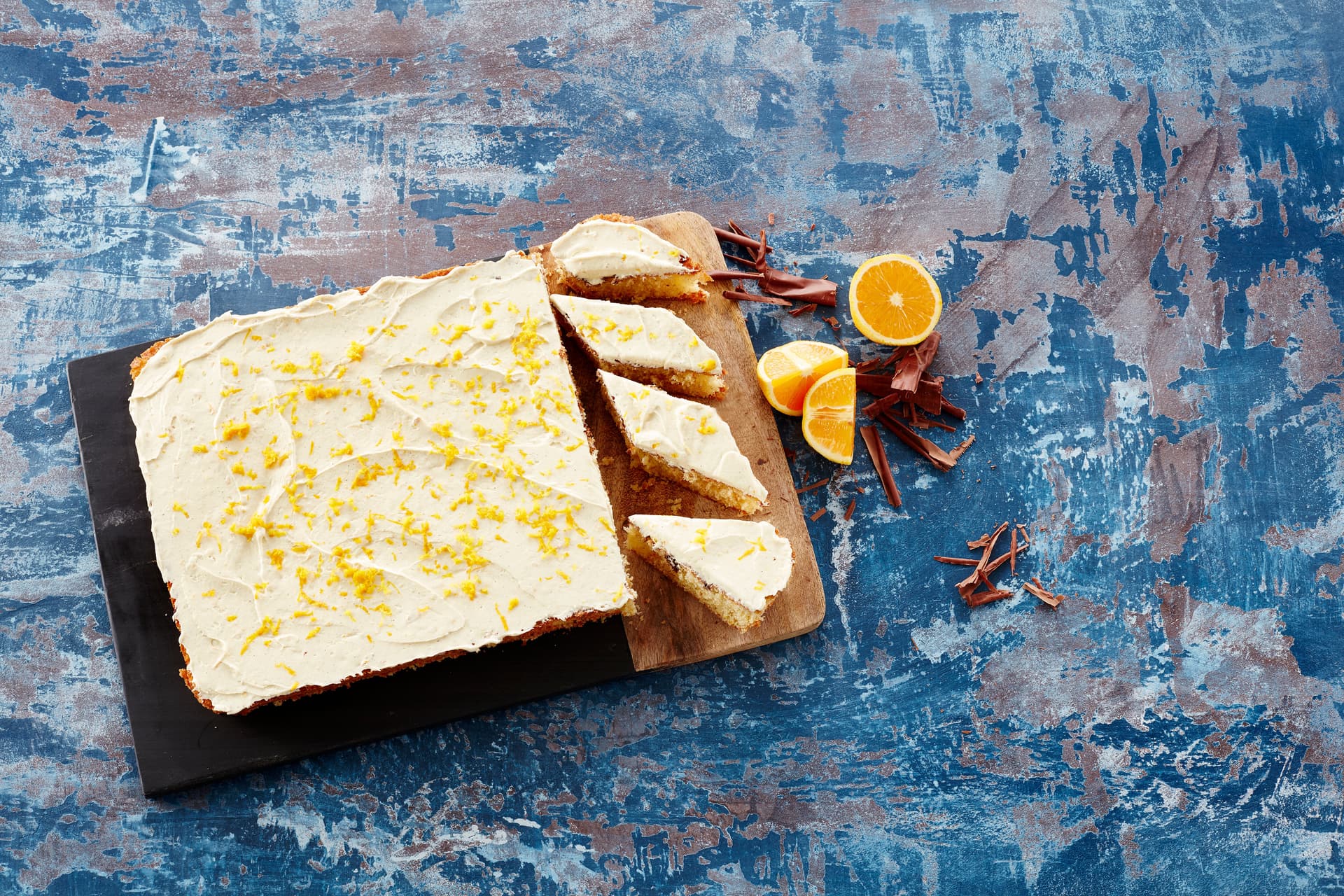Saftig appelsinkake med sjokolade
