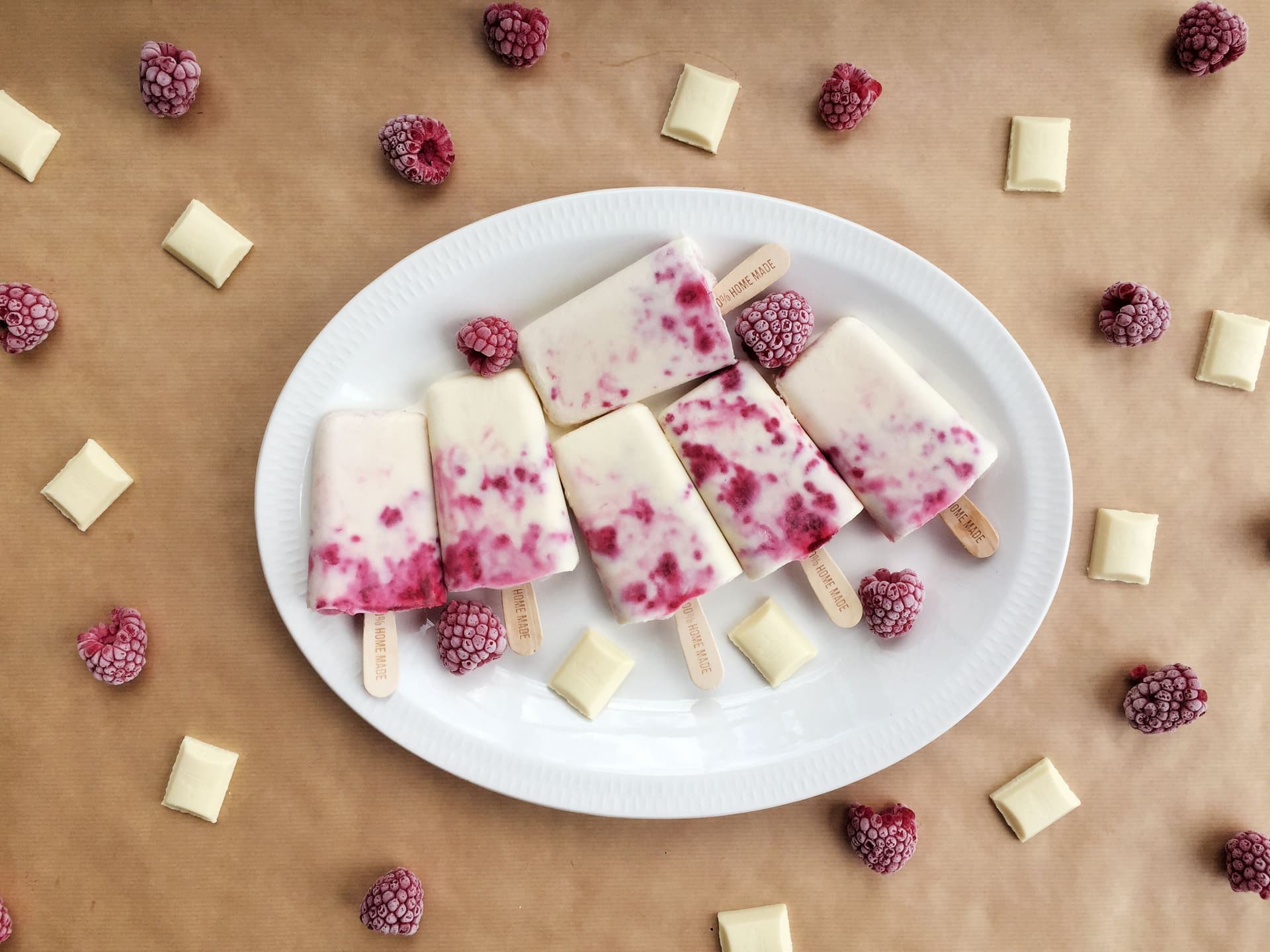 Bringebær og sjokoladeispinner