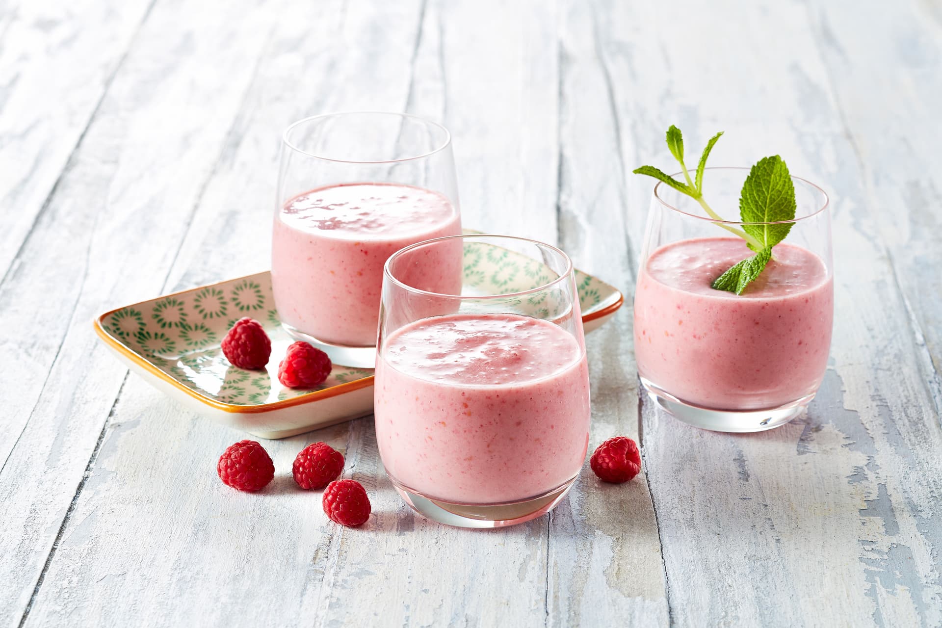 Bringebærmilkshake med kefir